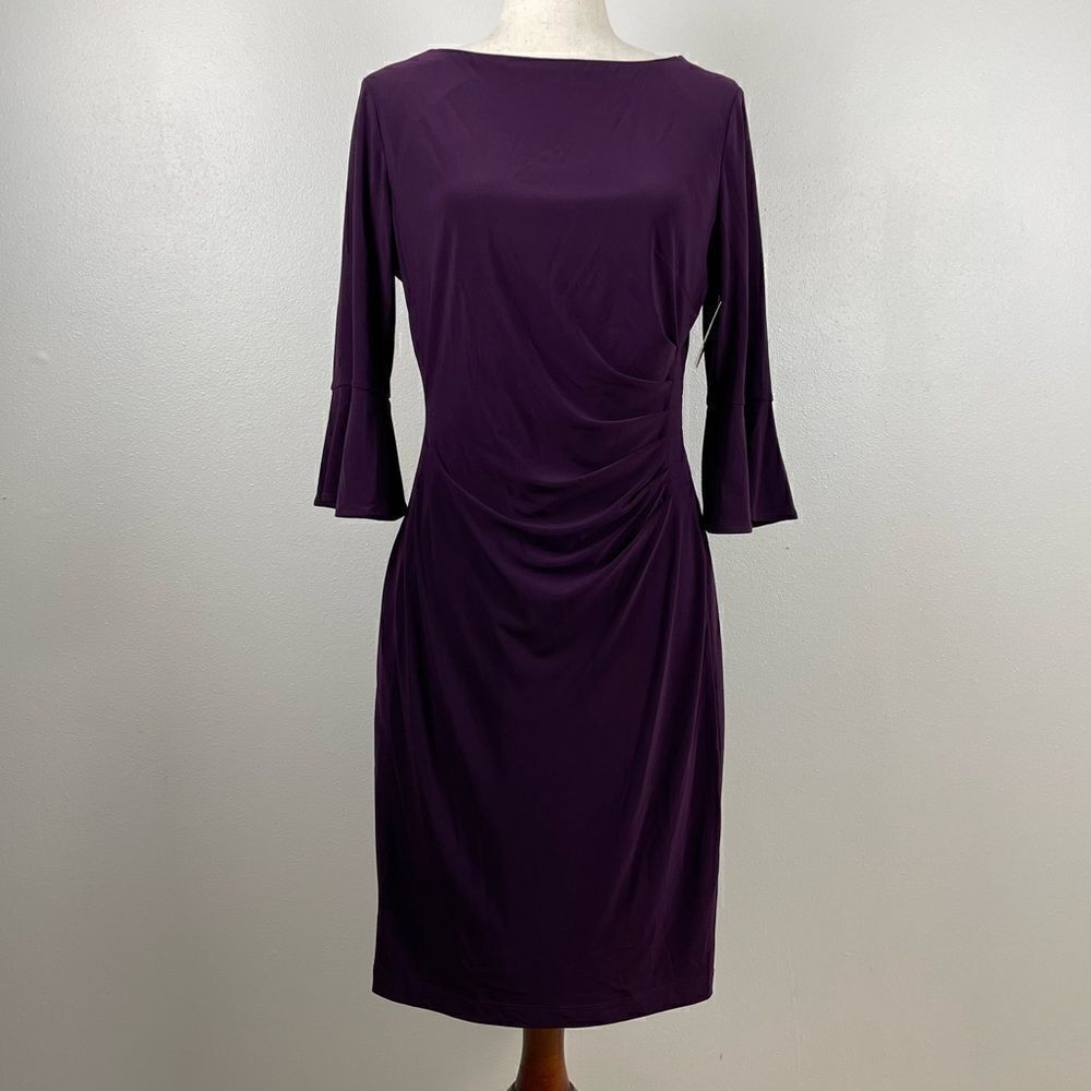 NWT Anne Klein Purple Midi Dress Size 10